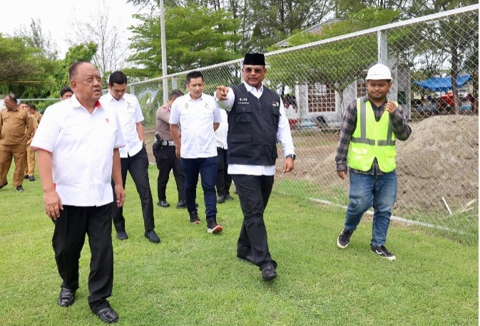 Persiapan PON XXI di Aceh: Pj Gubernur dan KONI Pusat Tinjau Lapangan Rugby Lambung