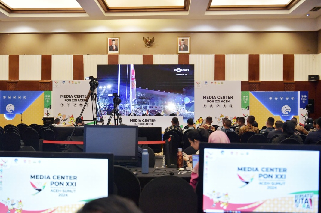 Jurnalis Terbantu Fasilitas Media Center PON XXI Aceh-Sumut