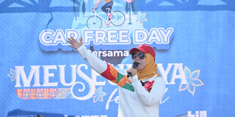 TP PKK Aceh dan Rumoh Pangan Kampanyekan Stop Boros Pangan di Car Free Day