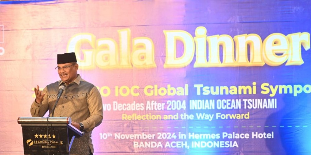 Pj Gubernur Safrizal Ajak Dunia Perkuat Kesiapsiagaan Tsunami pada Simposium Internasional di Aceh