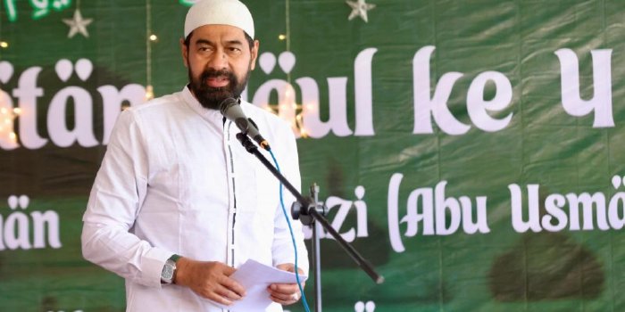 Hadiri Haul ke-4 Abu Usman Pedeung, Mualem Siap Bantu Pembangunan Masjid Seribu Tiang